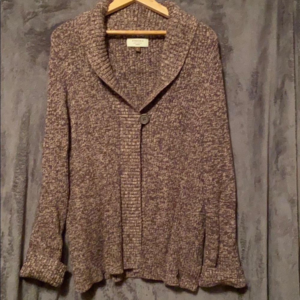 Sonoma 2x Brown Cream Sweater